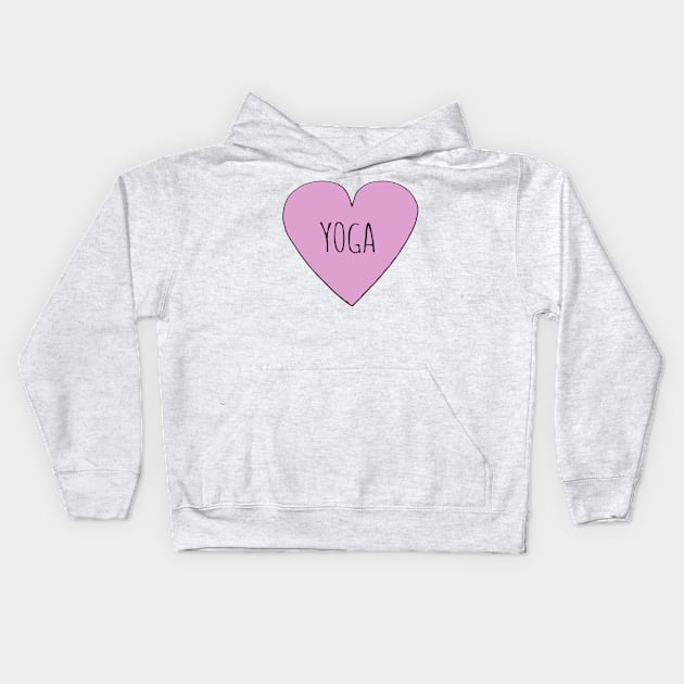 Yoga Love Kids Hoodie by wanungara